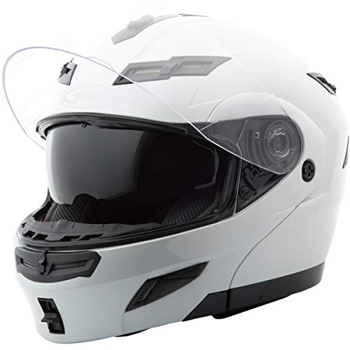 GMAX GM54S Modular Men's Street Motorcycle Helmet - Pearl White/Medium