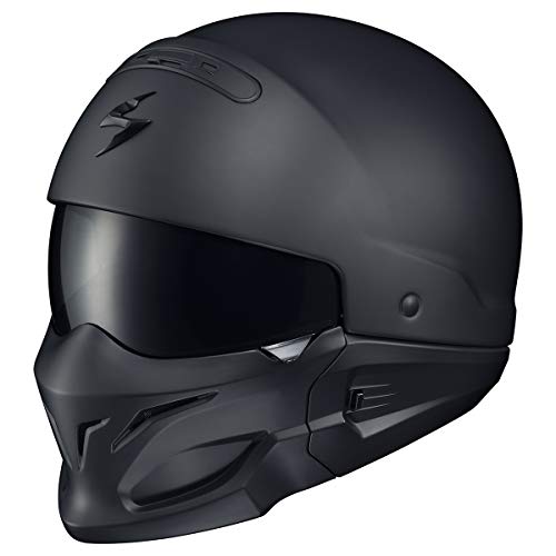 ScorpionExo Covert Unisex-Adult Half-Size-Style Matte Black Helmet (Matte Black, X-Large)