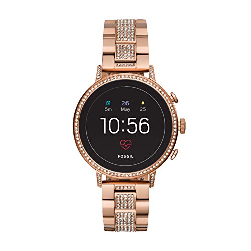 Fossil Women's Gen 4 Venture HR Heart Rate Stainless Steel Touchscreen Smartwatch, Color: Rose Gold (Model: FTW6011)