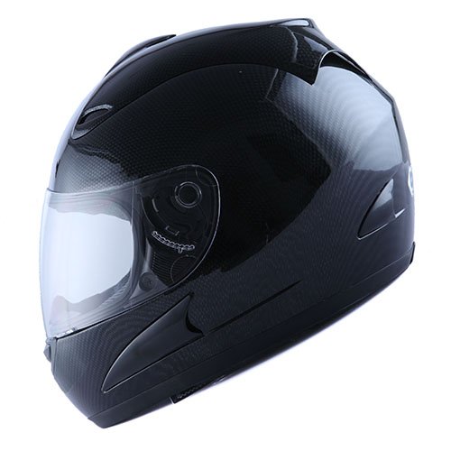 WOW Street Bike Full Face Carbon Fiber Black Motorcycle Helmet