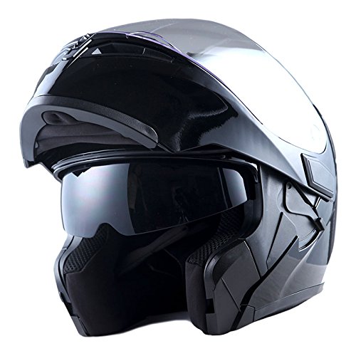 1Storm Motorcycle Modular Full Face Helmet Flip up Dual Visor Sun Shield: HB89