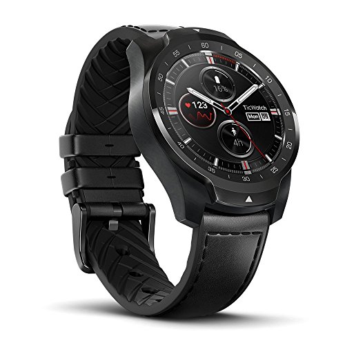 TicWatch Pro Premium Smartwatch with Layered Display for Long Battery Life, NFC Payment and GPS Build-in, Sleep Tracking, Wear OS by Google, Compatible with iOS and Android (Black)