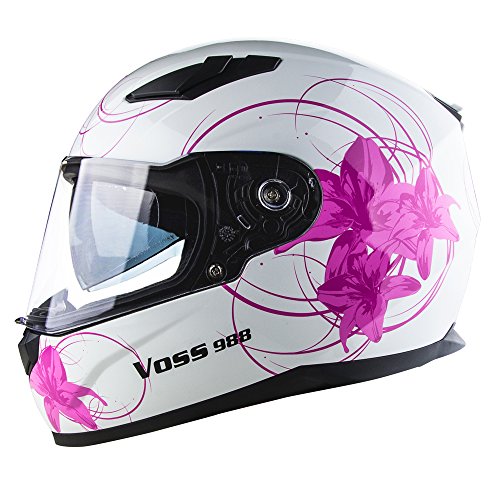 Voss 988 Moto-1 Lily Graphic Street Helmet